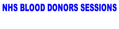 NHS BLOOD DONORS SESSIONS